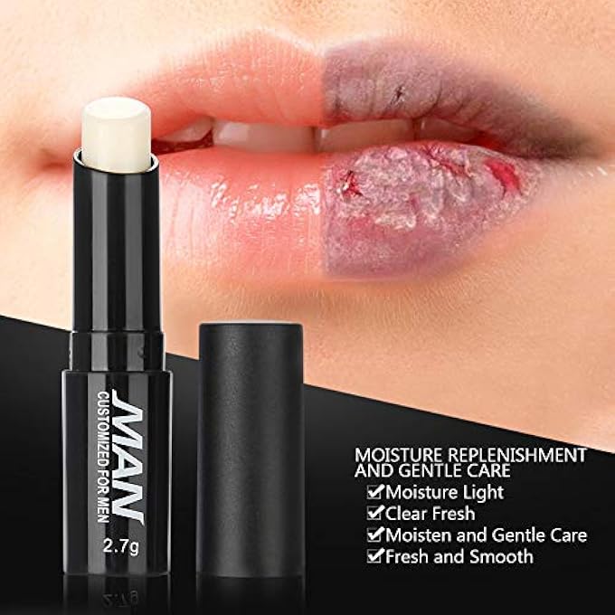 MAN MEN LIPSTICK, 4G MEN ALOE BEEWAX EXTRACT HONEY LIPSTICK LIP BALM MOISTURIZING NOURISHING LIP GLOSS FOR LIP CARE - Image 2